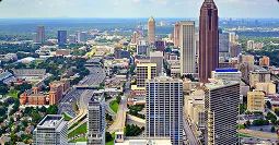 Atlanta to San Diego car shipping atlanta to san diego car shipping route aerial view of downtown
