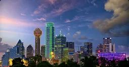 Dallas to Chicago car shipping dallas to chicago car shipping route with downtown skyline at dusk