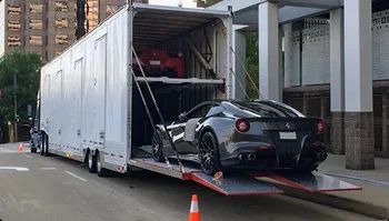 Enclosed car transport for luxury vehicles enclosed trailer loading luxury sports cars for secure auto transport