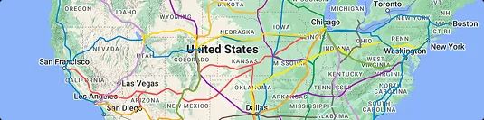 US car shipping routes map US map with major car shipping routes highlighted across states