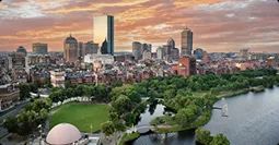 Boston to Los Angeles car shipping boston to los angeles car shipping route across city park skyline