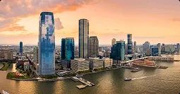 New Jersey to Florida car shipping City skyline at sunset representing New Jersey to Florida car shipping route