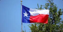 Texas car shipping routes texas state flag waving on a pole against blue sky and trees