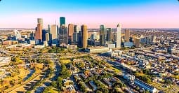 Houston to Phoenix car shipping houston to phoenix car shipping route sunny cityscape aerial view