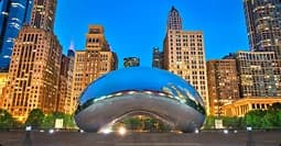 Chicago to Seattle car shipping chicago to seattle car shipping route with city landmark view