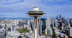 Seattle to San Diego car shipping seattle to san diego car shipping route featuring space needle skyline