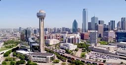 Dallas to Atlanta shipping dallas to atlanta expedited car shipping route with city skyline