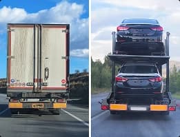 Open Car Transport Carrier open car transport carrier used for multi vehicle shipping